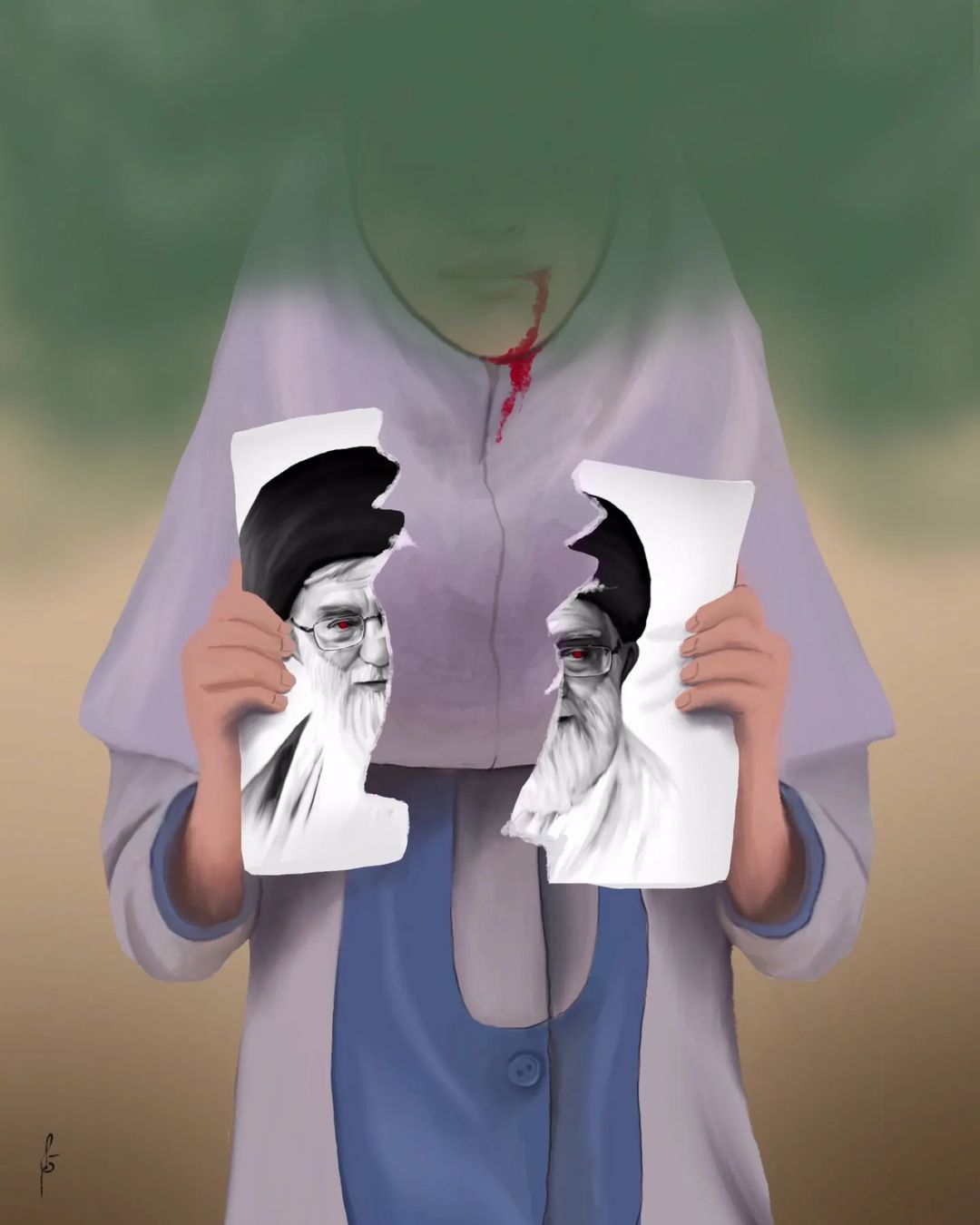 Iran Revolution Art No. 333134457_3460977.